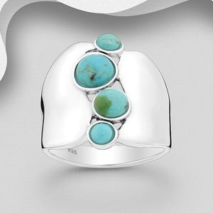 STERLING SILVER & TURQUOISE RING